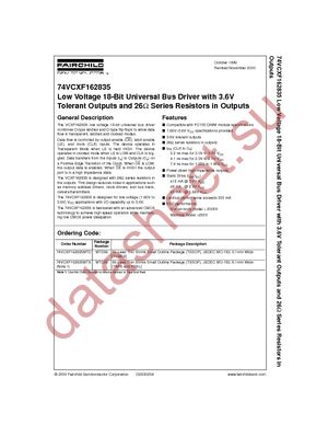 74VCXF162835MTD datasheet  